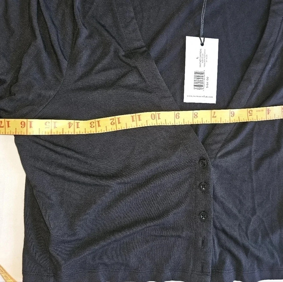 WEWOREWHATBlack Feather Trim Cardigan - Picture 2 of 7